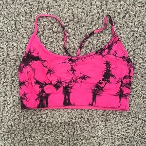 Pink & Black Tie dye Bra